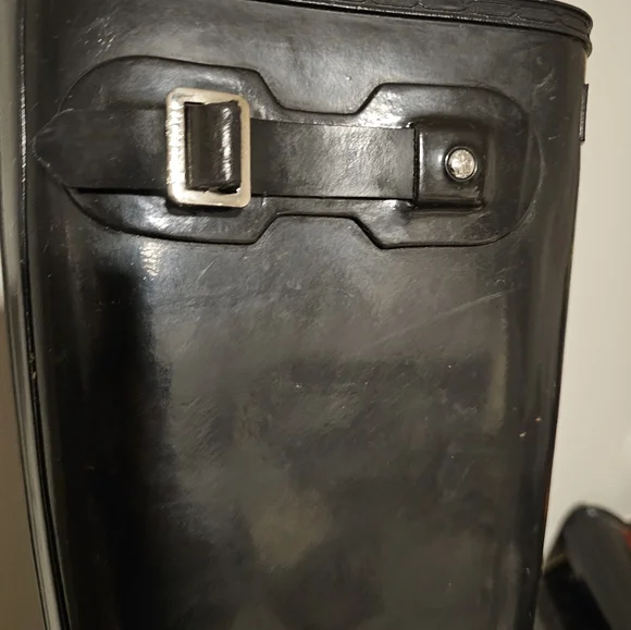 HUNTER Tall Boots Black Gloss Rubber Rain 1956 - Picture 6 of 8